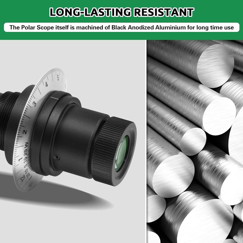 Tydeux Polar Telescope Finderscope for EQ-5 - Enjoy Northern and Southern Polar Beauty - Quick Eyepiece Focus Adjustment to Achieve Sharp Focus on Reticle - Image 5